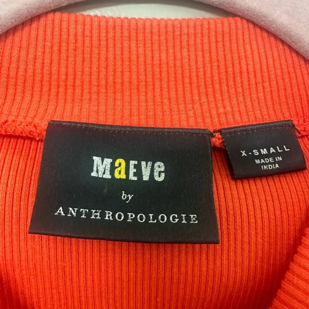 Maeve Ribbed Mock Neck Top - Picture 4 of 5